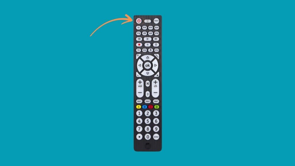 Point the remote toward your TV and press the Power button